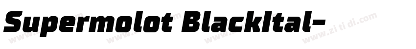 Supermolot BlackItal字体转换